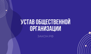 устав общественной организации